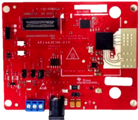 Figure 6. The Texas Instruments (TI) Single-Chip 76-to-81GHz 
mm-Wave Sensor Evaluation Module